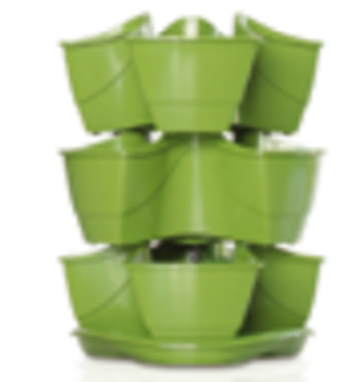 Picture of Prosperplast Doniczka 3-elementowa COUBI 295mm biaa - DKN3003-S449