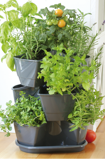 Picture of Prosperplast Doniczka Coubi 3-elementowa 295mm grafit (DKN3003-426U)