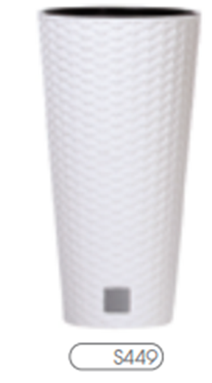 Picture of Prosperplast Doniczka RATO TUBUS 250mm biaa - DRTUS250-S449