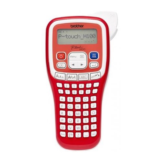 Изображение PT-H100R Brother portatīvs uzlīmju printeris(12mm, bez baterijām, sarkans ar baltu)