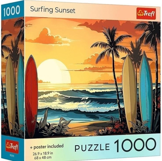 Picture of Trefl Puzzle USA Collection: Surfing Sunset 1000 elementów (99293)
