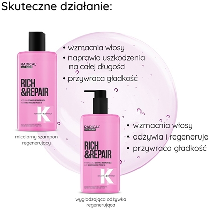 Attēls no RADICAL Zestaw prezentowy Hair Clinic (Szampon regenerujcy 300ml + Odywka regenerujca 260ml)