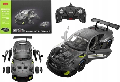 Изображение Rastar Klocki Konstrukcyjne Auto RC Rastar 1:18 Porsche 911 GT2 Szare 68 Elementów