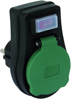 Attēls no REV Adapter w. switch IP44 black-green