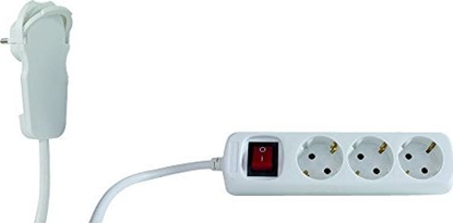 Изображение REV Multiple Socket Outlet 2m 3-fold Flat Plug w. switch white