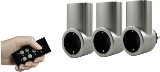 Изображение REV RC Plug Socket Set silver 3+1 3x1000W           0085010703