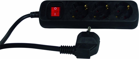 Picture of REV Socket line 3-fold 1,4 m black w. switch