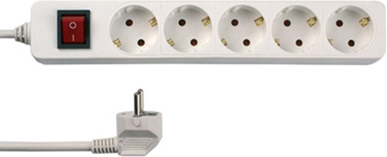 Picture of REV Socket line 5-fold 3,0 m w. switch white
