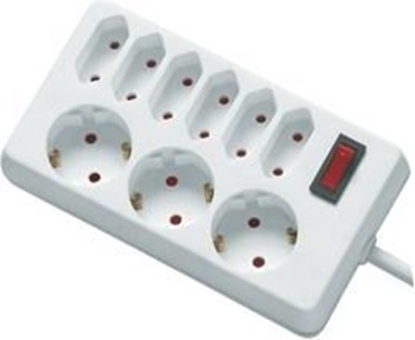 Изображение REV Socket line 9-fold 1,4 m w. switch white