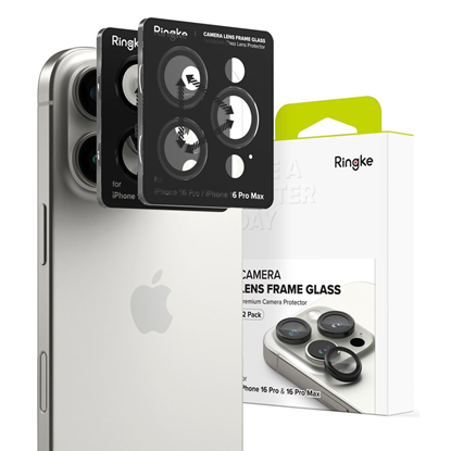 Attēls no Ringke OSLONA APARATU RINGKE CAMERA FRAME PROTECTOR 2-PACK IPHONE 16 PRO / 16 PRO MAX BLACK
