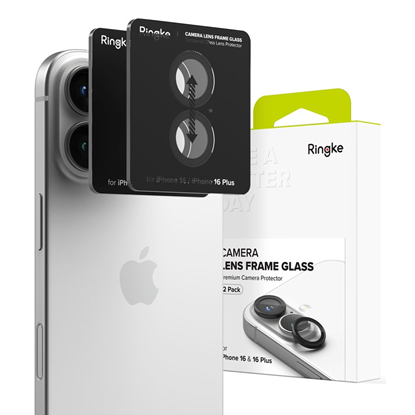 Attēls no Ringke OSONA APARATU RINGKE CAMERA FRAME PROTECTOR 2-PACK IPHONE 16 / 16 PLUS BLACK