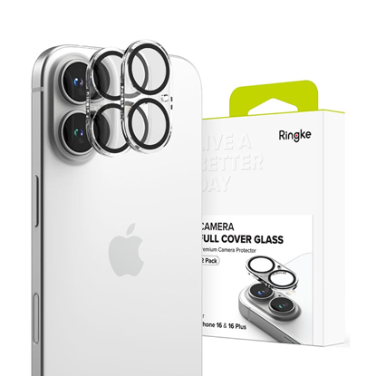 Attēls no Ringke OSONA APARATU RINGKE CAMERA PROTECTOR 2-PACK IPHONE 16 / 16 PLUS CLEAR