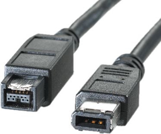 Изображение Roline IEEE1394b FireWire Cable, 9/6-pin, A-B, black, 1.8 m