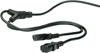 Picture of Roline Y-Power Cable, 2x straight IEC Connector, black, 2 m
