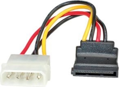 Изображение Roline Power Adapter Cable, 4-pin HDD to SATA (90°), 0.1 m
