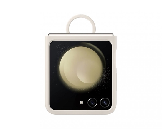 Picture of Samsung - EF-PF731TUE Samsung Silicone Cover with Ring for Galaxy Z Flip 5 Cream