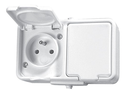 Picture of Schneider Electric Gniazdo Cedar hermetyczne 2-krotne z/u 16A IP44 biae (NT230H01)