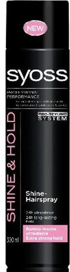 Изображение Schwarzkopf Syoss Shine & Hold Lakier do wosów nadajcy poysk extra mocny 300 ml