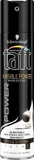 Изображение Schwarzkopf Taft Invisible Power Lakier do wosów mega mocny 250 ml