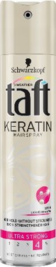 Изображение Schwarzkopf Taft Keratin Complete Lakier do wosów ultra mocny 250ml - 68336376