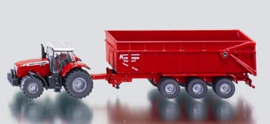 Picture of Siku Traktor Massey Ferguson z Przyczep - 1844