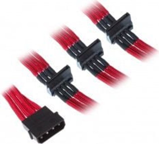 Picture of SilverStone Molex - SATA, 0.3m, Czerwony (SSTPP07BTSR)