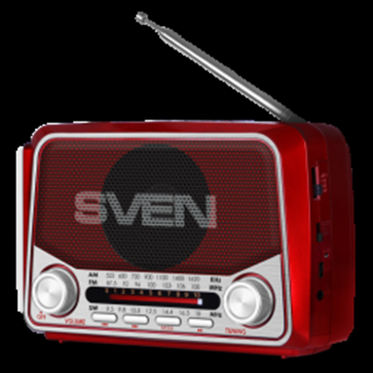 Attēls no Skaļrunis Sven SRP-150 FM,AM,SW Radio Bluetooth Red