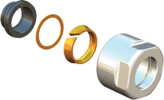 Изображение Skrūv. eirokon. piesl CU/karbona caurul. D15mm M22