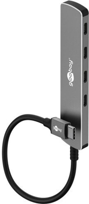 Picture of Slim 4-portowy koncentrator USB, USB-C na USB-C, 5 Gbit/s