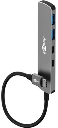 Attēls no Slim 4-portowy koncentrator USB, USB-C na USB-C/USB-A, 5 Gbit/s