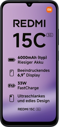 Picture of Smartfon Xiaomi Redmi 15C 5G 4/256GB Czarny  (69593)