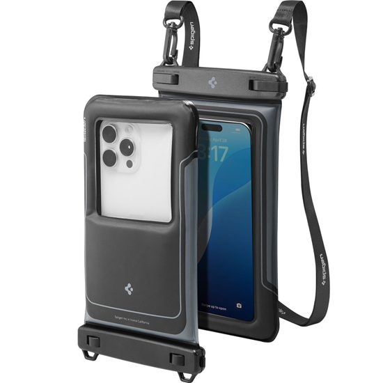 Picture of SPIGEN A611P UNIVERSAL WATERPROOF FLOAT CASE 2-PACK MATTE BLACK
