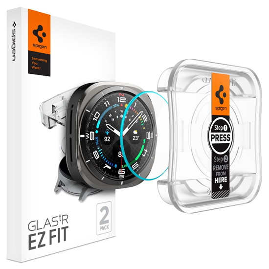 Изображение Spigen SZKO HARTOWANE SPIGEN GLAS.TR EZ-FIT 2-PACK GALAXY WATCH ULTRA (47 MM) CLEAR