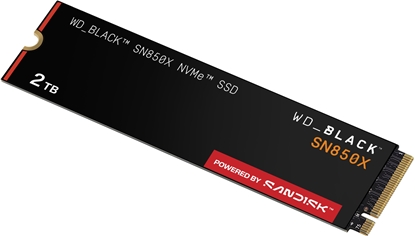 Attēls no SSD|SANDISK|Black SN850X|2TB|M.2|NVMe|Write speed 6600 MBytes/sec|Read speed 7300 MBytes/sec|WDBB9G0020BNC-WRSN