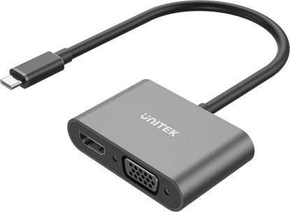 Изображение Stacja/replikator Unitek USB-C na HDMI 4K i VGA FullHD (V1168A)