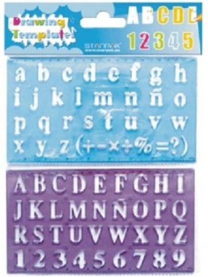 Изображение Starpak Szablony plastik, Literki (276076)