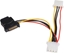 Attēls no StarTech SATA 15-pin - Molex x3, 0.15m, Wielokolorowy (LP4SATAFM2L)