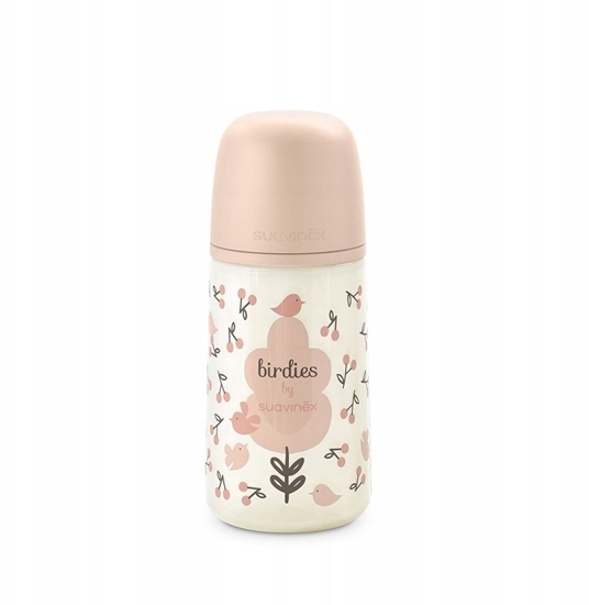 Изображение Suavinex 309110-BUTELKA SX PRO 270ML PRZEPYW REDNI M RÓOWA BIRDIES