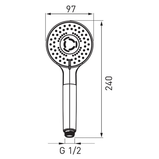 Изображение Suchawka prysznicowa Ferro Cortina 3-funkcyjna chrom (S340)
