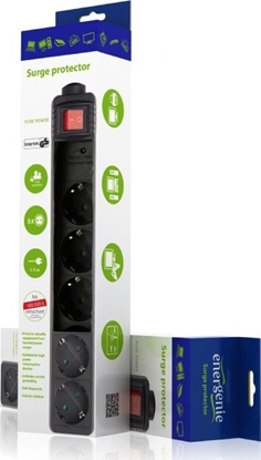 Picture of Surge Protector SPG5-C-10/ 3 m/ 5 Sockets/ Black