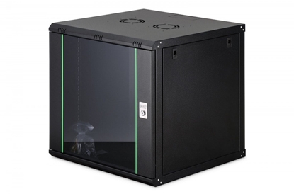 Изображение Szafa sieciowa wisząca Dynamic 19" 12U rack 607x600x600mm, drzwi szyba, czarna, niezłożona, 60kg