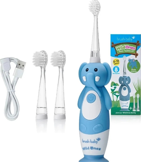 Изображение Szczoteczka Brush-baby WildOnes Elephant Niebieska