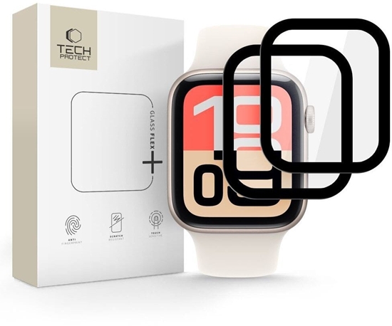 Picture of SZKO HYBRYDOWE TECH-PROTECT GLASS FLEX+ 2-PACK APPLE WATCH 4 / 5 / 6 / SE 1 / 2 / 3 (40MM) BLACK