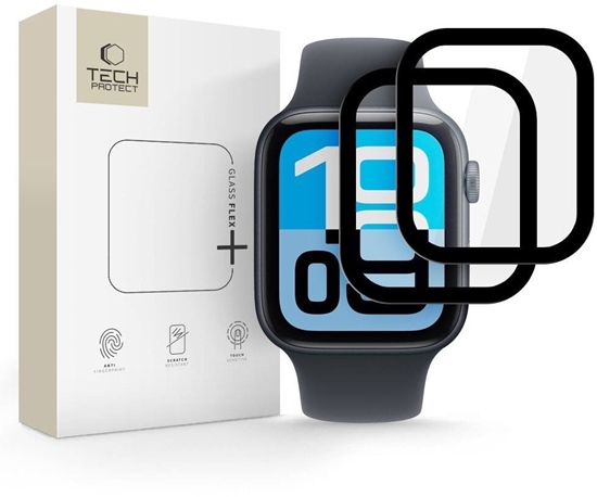 Picture of SZKO HYBRYDOWE TECH-PROTECT GLASS FLEX+ 2-PACK APPLE WATCH 4 / 5 / 6 / SE 1 / 2 / 3 (44MM) BLACK