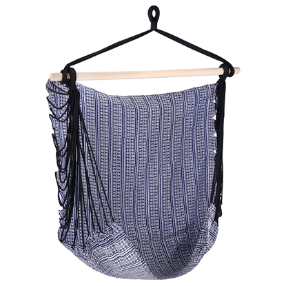 Picture of Šūpuļtīkls black white Spokey BENCH ETNO