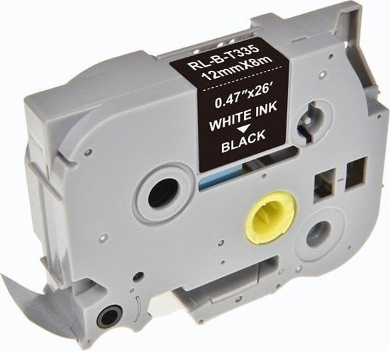 Picture of Tama BROTHER TZE-335 12mm x 8m biay na czarnym zamiennik