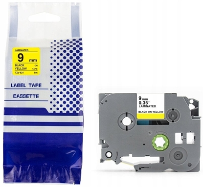 Picture of Tama BROTHER TZE-621 9mm x 8m czarny na ótym zamiennik