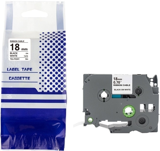 Picture of Tama BROTHER TZe-FX241 18mm x 8m czarny na biaym zamiennik