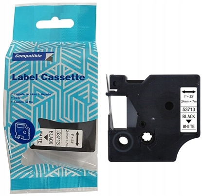 Attēls no Tama DYMO D1 53713 24mm x 7m S0720930 czarny na biaym zamiennik