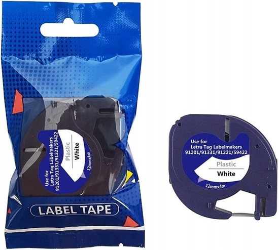 Изображение Tama DYMO LT 59422 12mm x 4m S0721660 czarny na biaym zamiennik